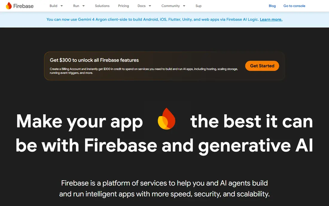 Firebase Analytics homepage
