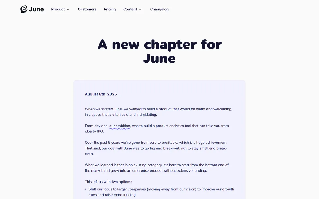 June homepage