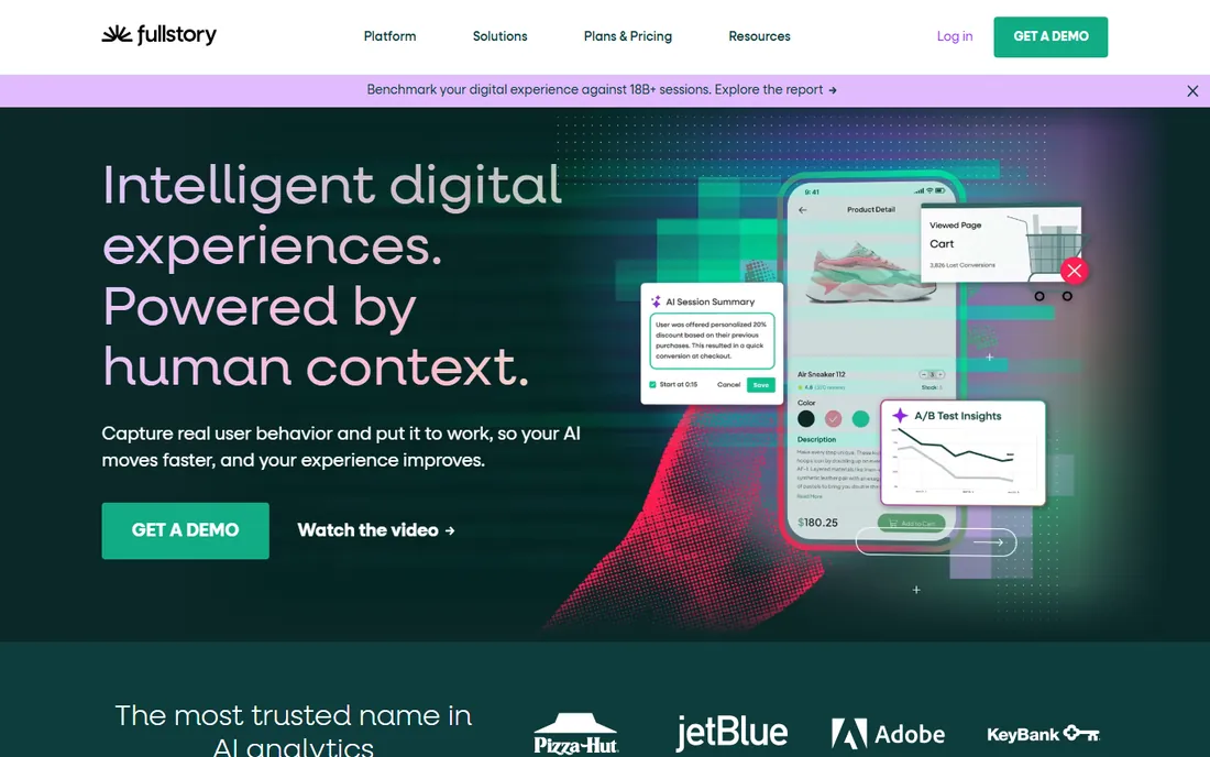 FullStory homepage