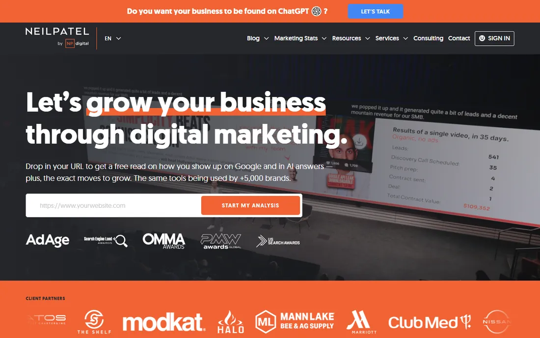 Kissmetrics homepage