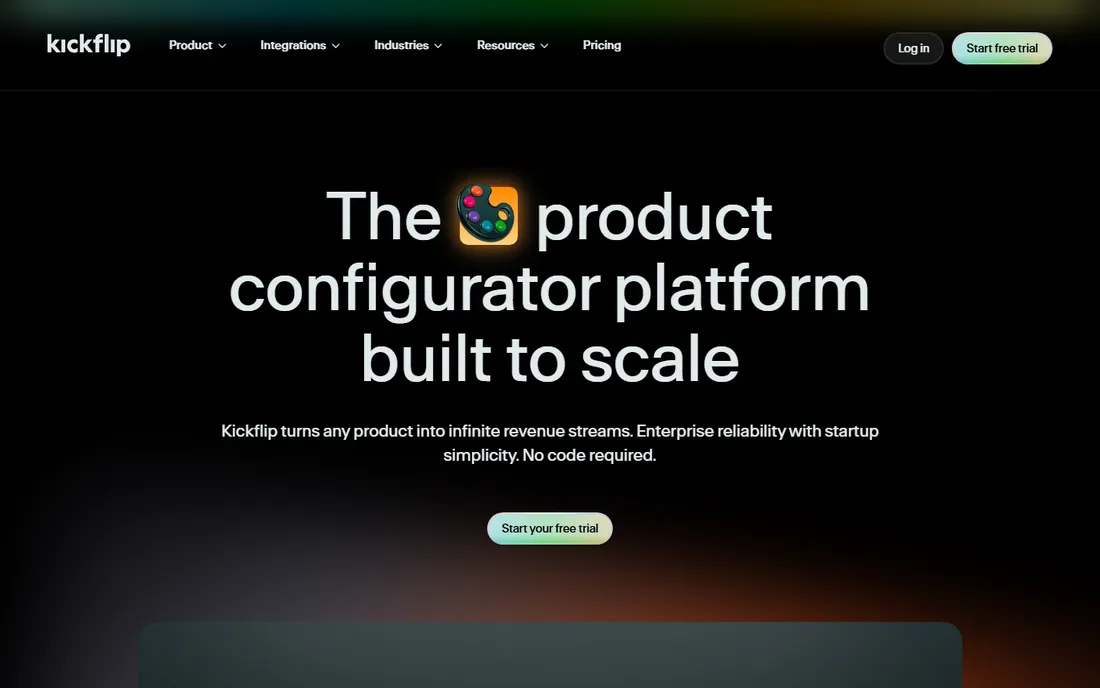 Kickflip homepage