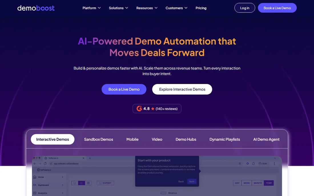 Demoboost homepage