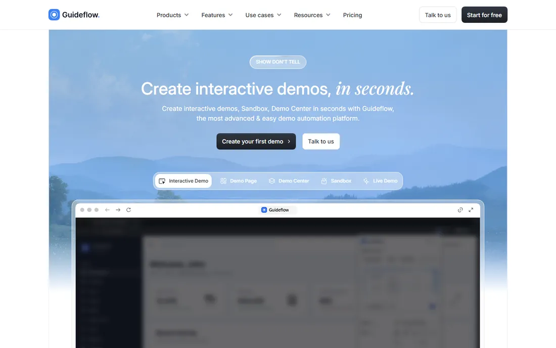 Guideflow homepage