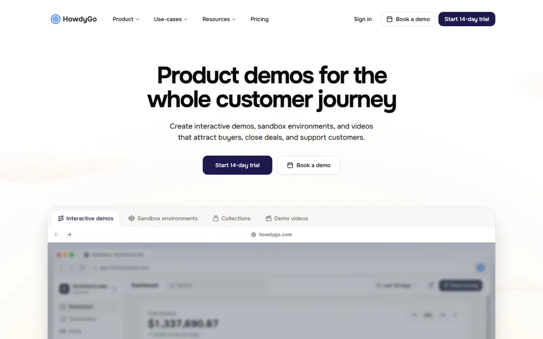 HowdyGo homepage