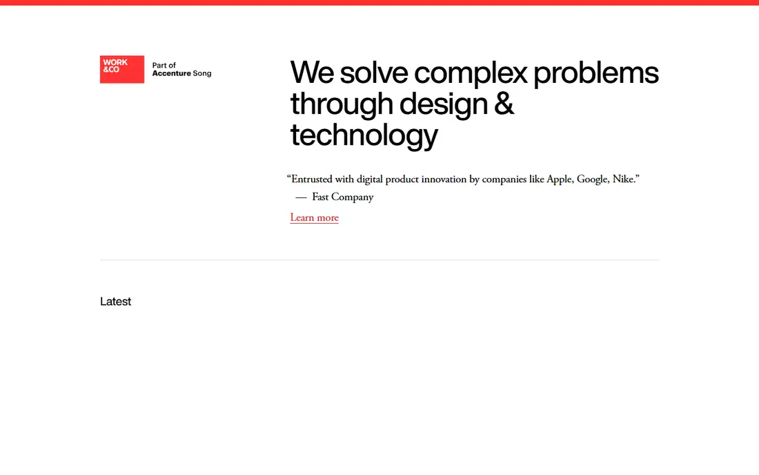 Work & Co homepage