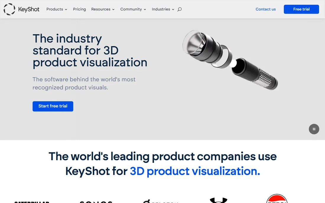 KeyShot homepage