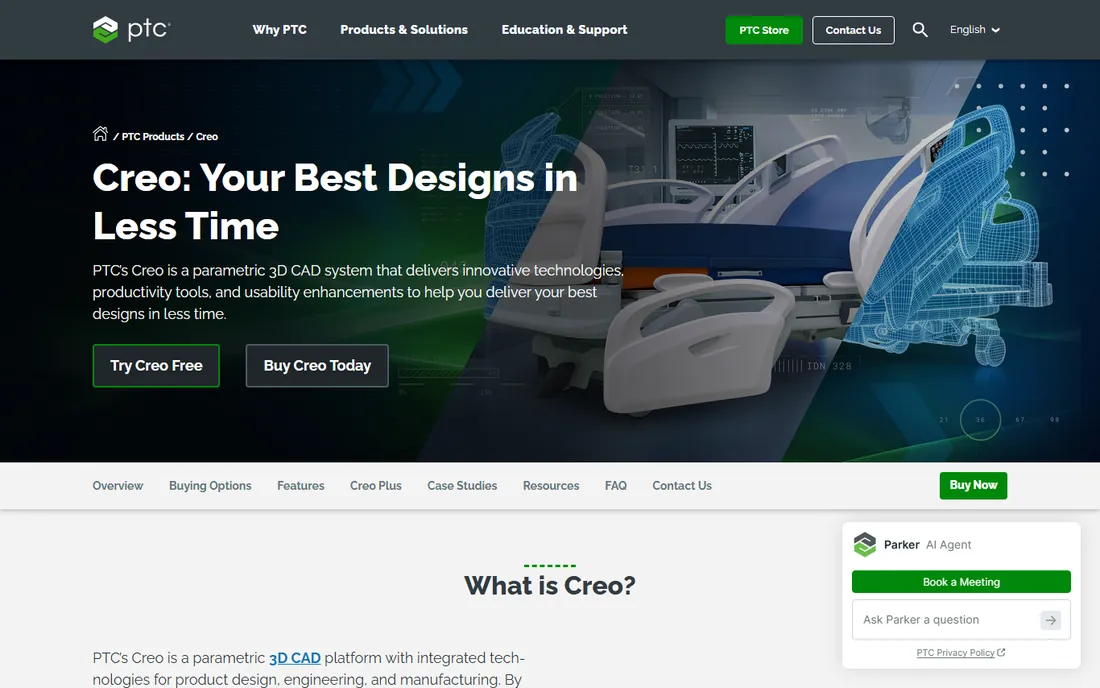 PTC Creo homepage