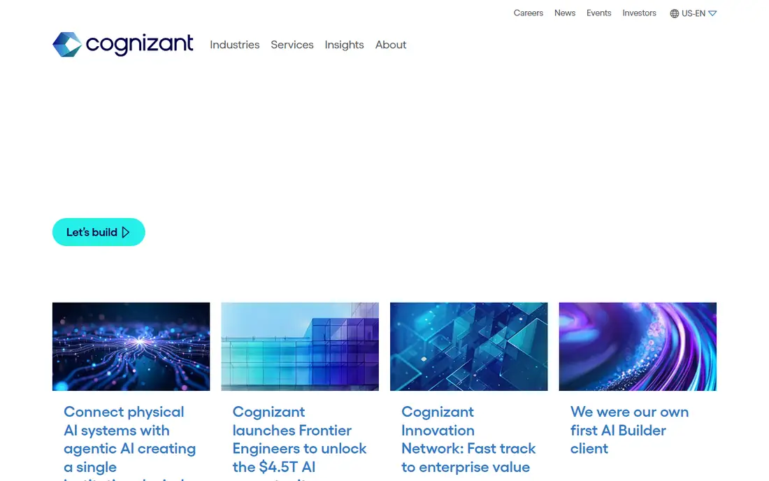 Cognizant homepage