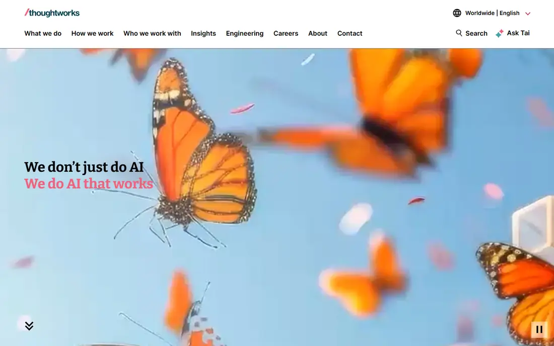 Thoughtworks homepage