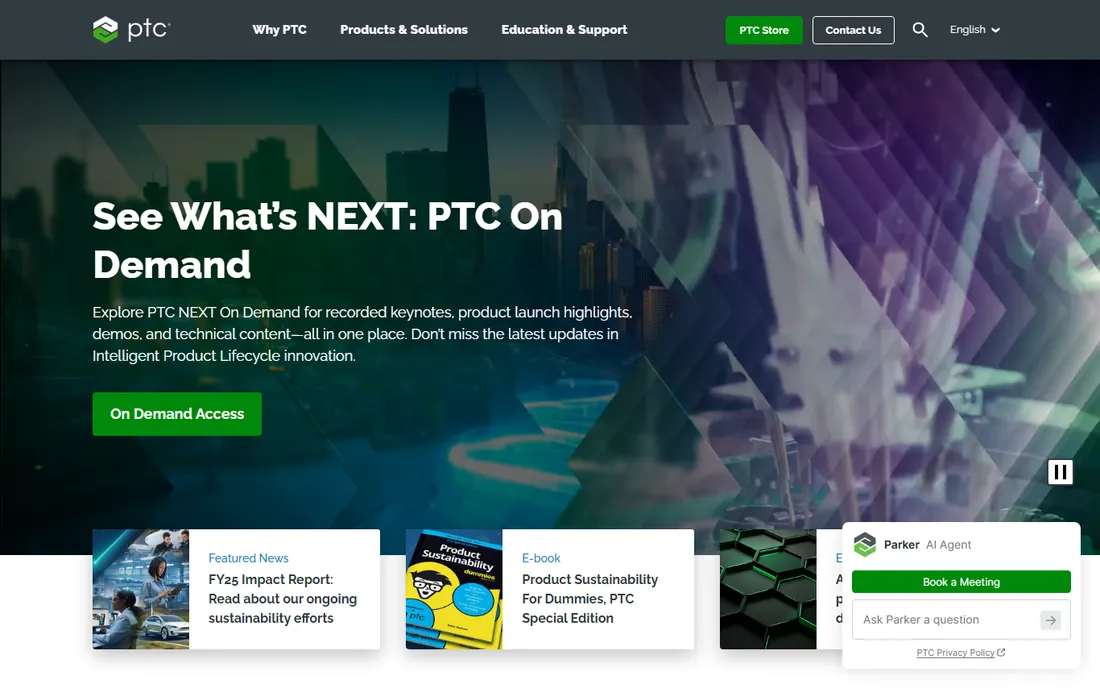PTC Windchill homepage