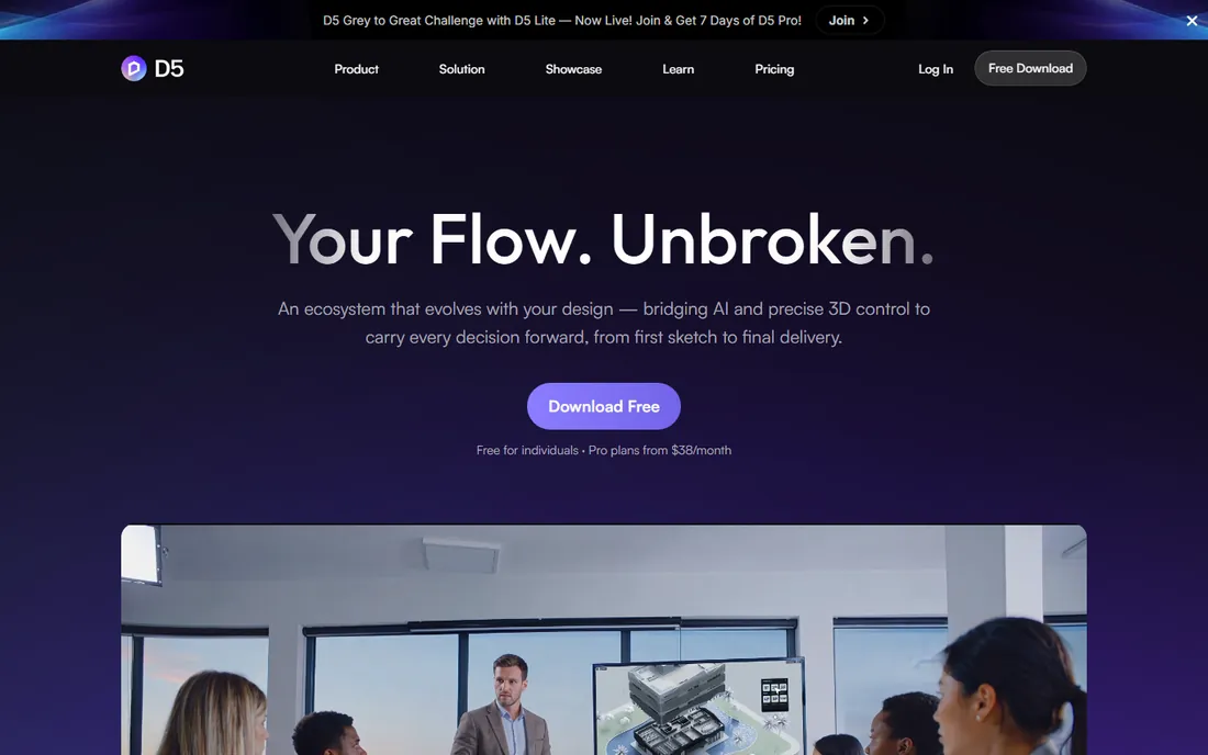 D5 Render homepage