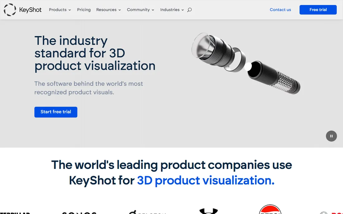 KeyShot homepage