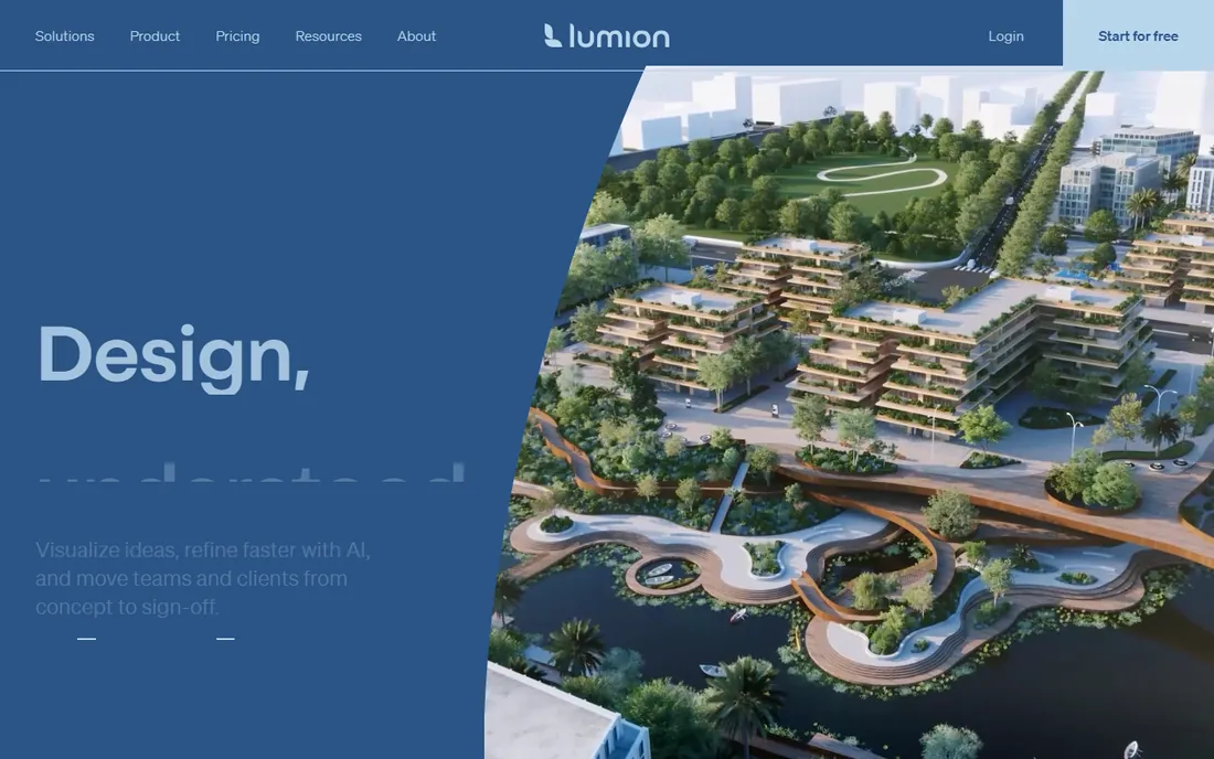 Lumion homepage