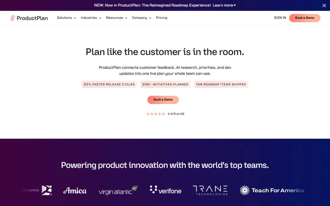 ProductPlan homepage