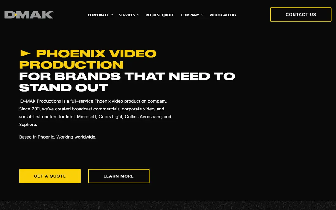 D-MAK Productions homepage
