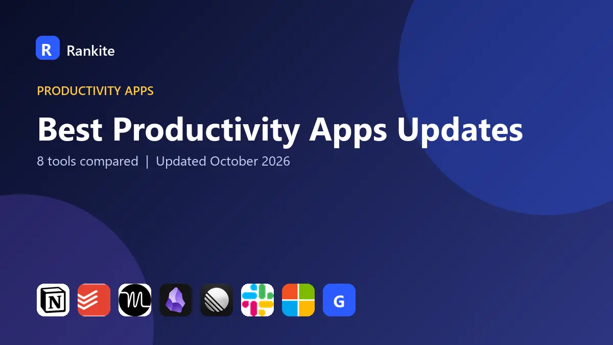 Best Productivity Apps Updates in 2026: 8 Tools Compared