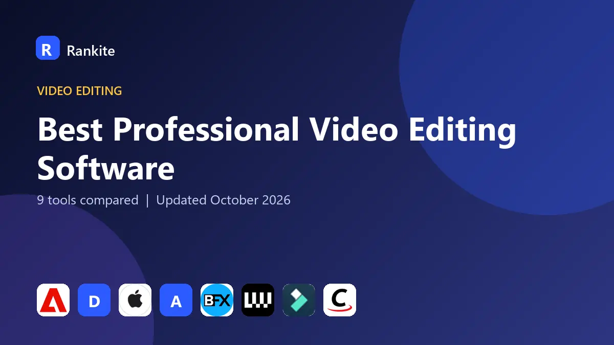 Best Professional Video Editing Software in 2026: 9 Tools Compared