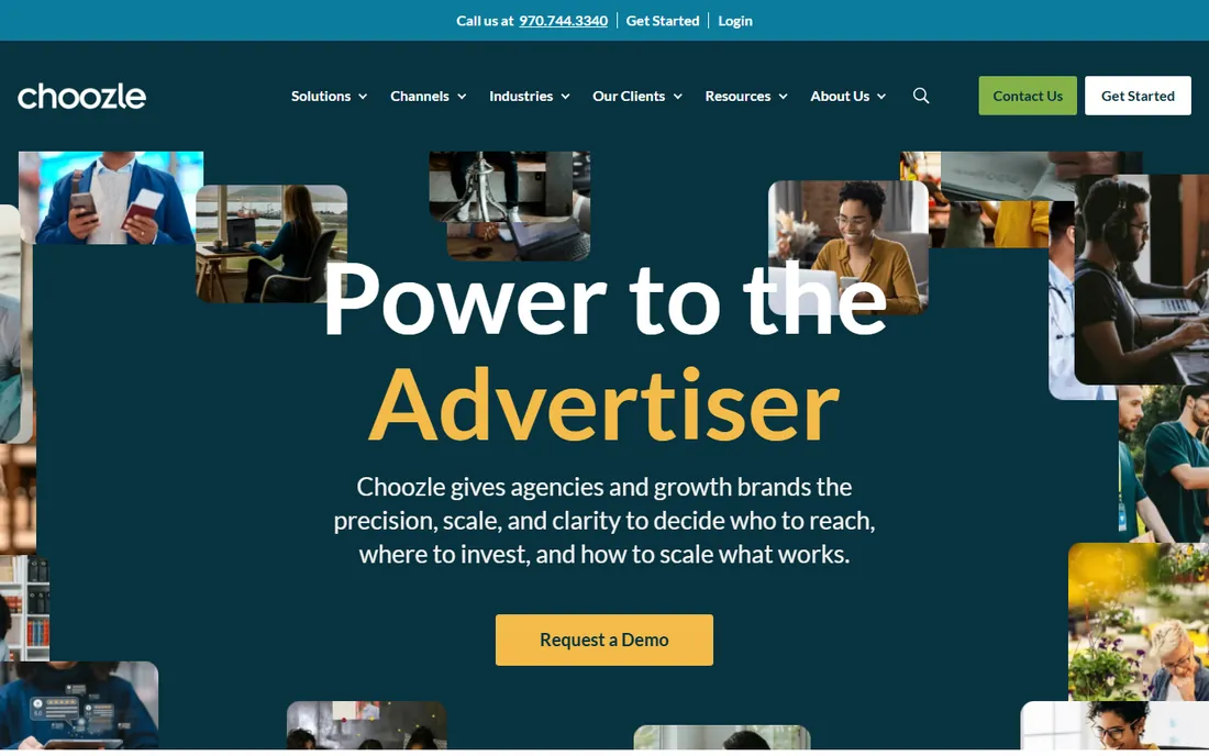 Choozle homepage