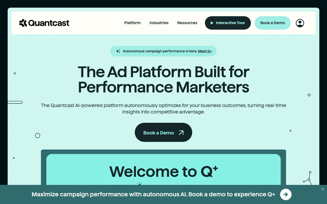 Quantcast homepage