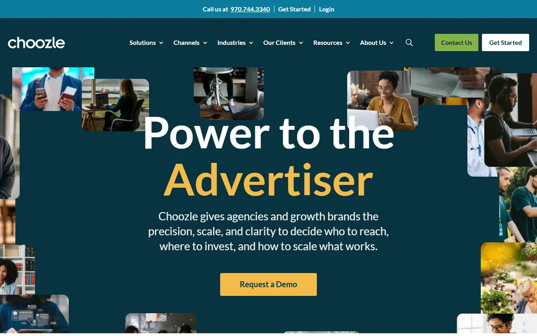 Choozle homepage