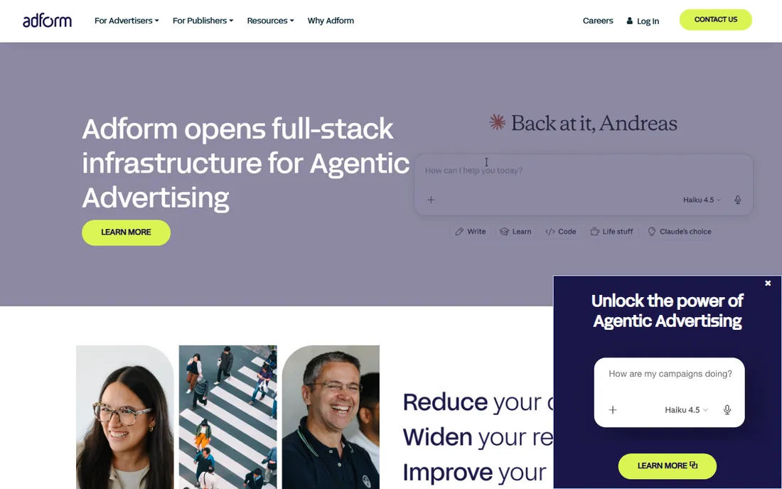 Adform homepage