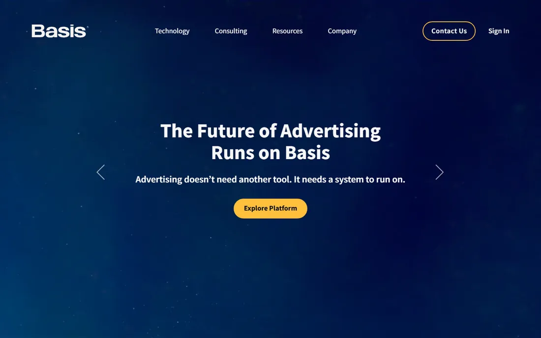 Basis Technologies homepage