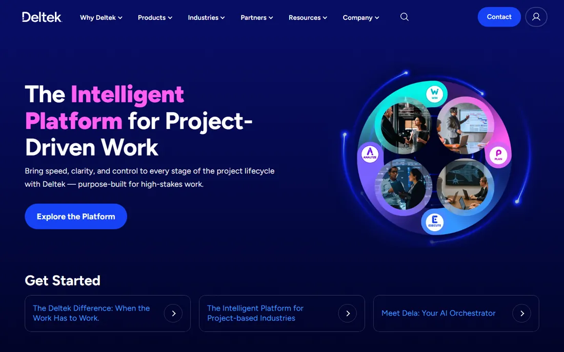 Deltek Vantagepoint homepage