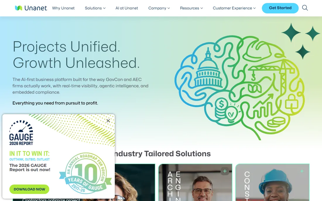 Unanet homepage