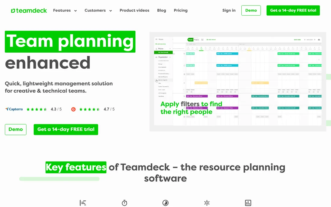Teamdeck homepage