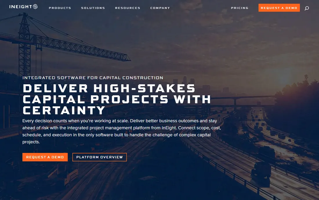 InEight homepage