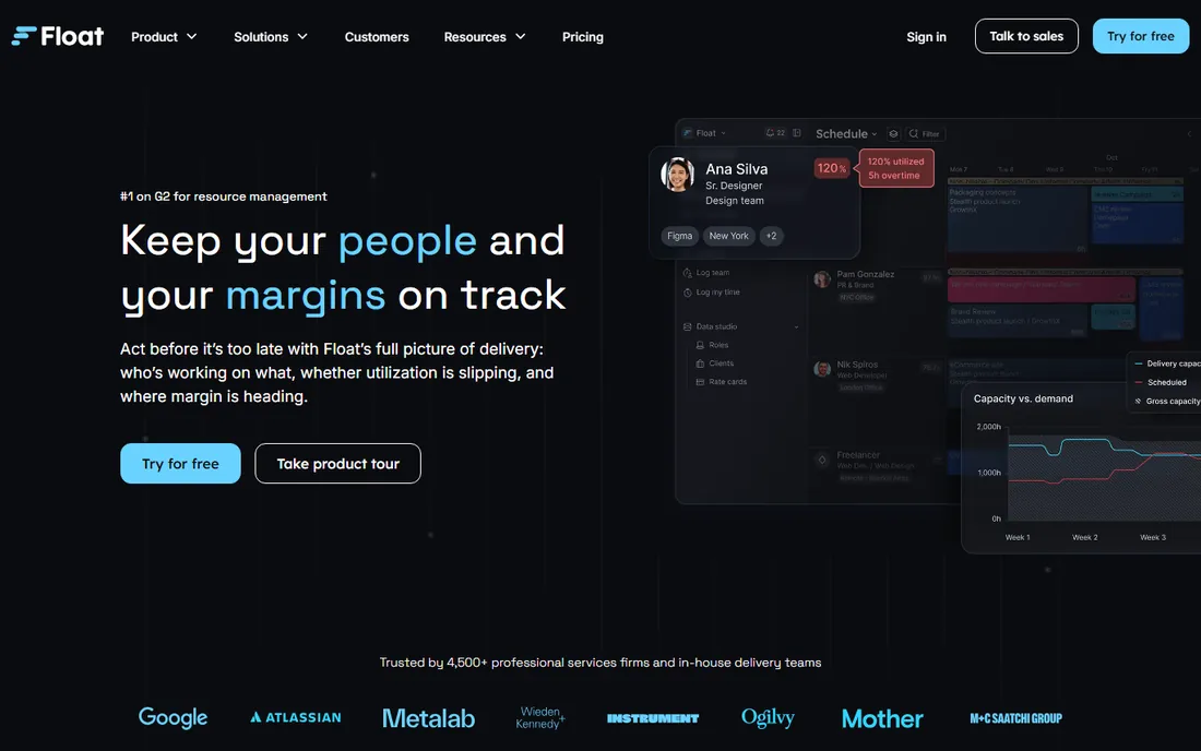 Float homepage