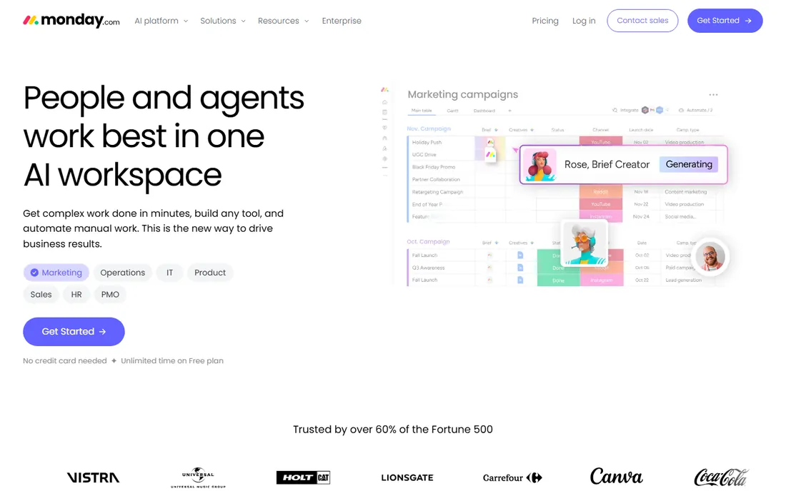 monday.com homepage
