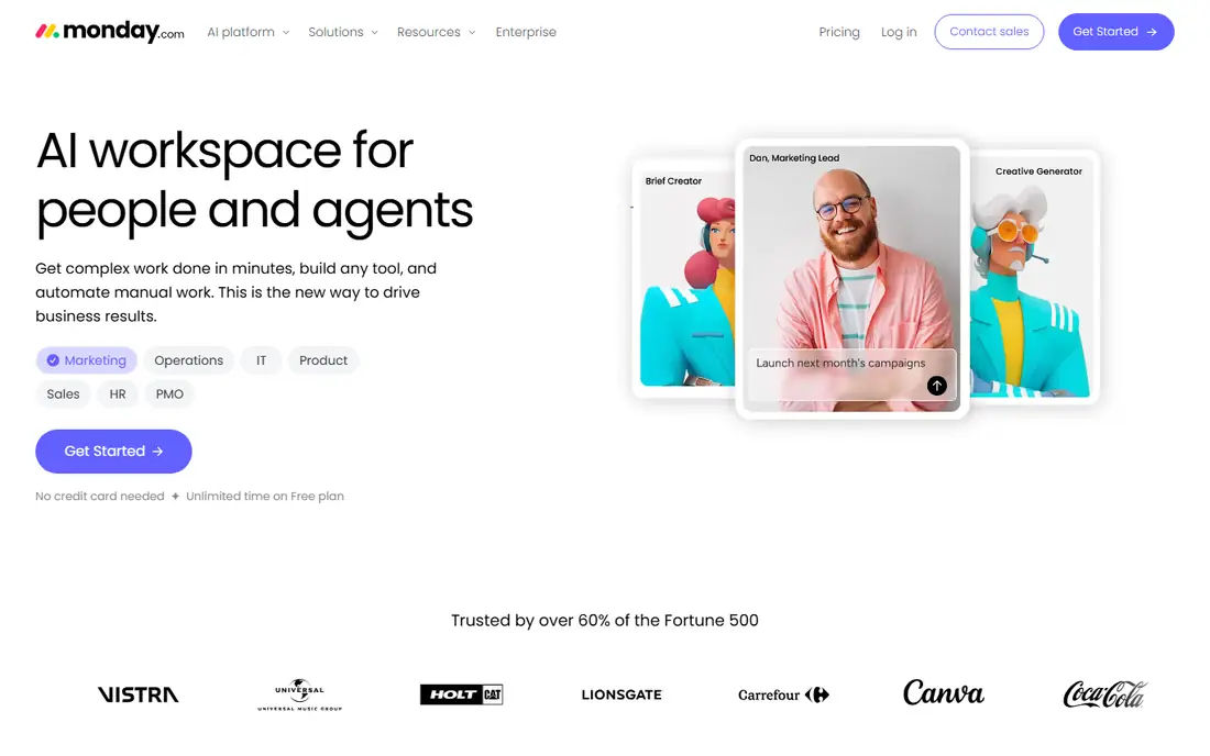 monday.com homepage