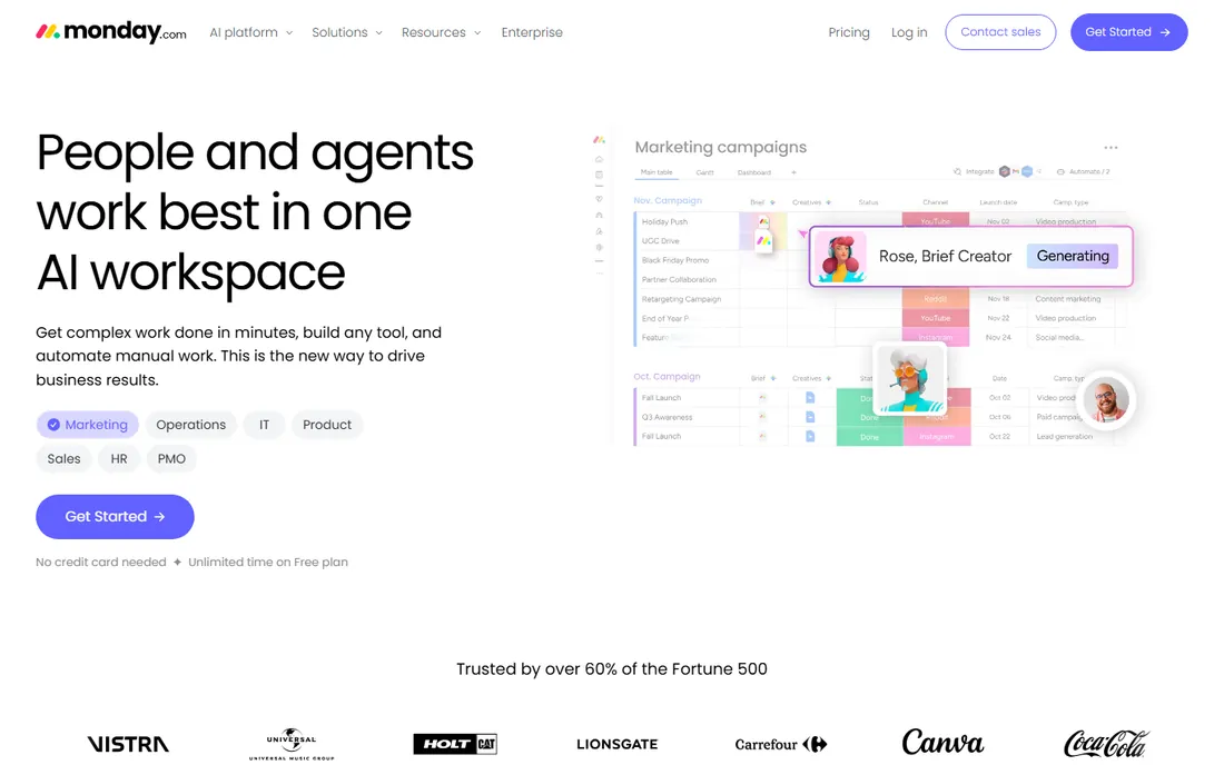 monday.com homepage