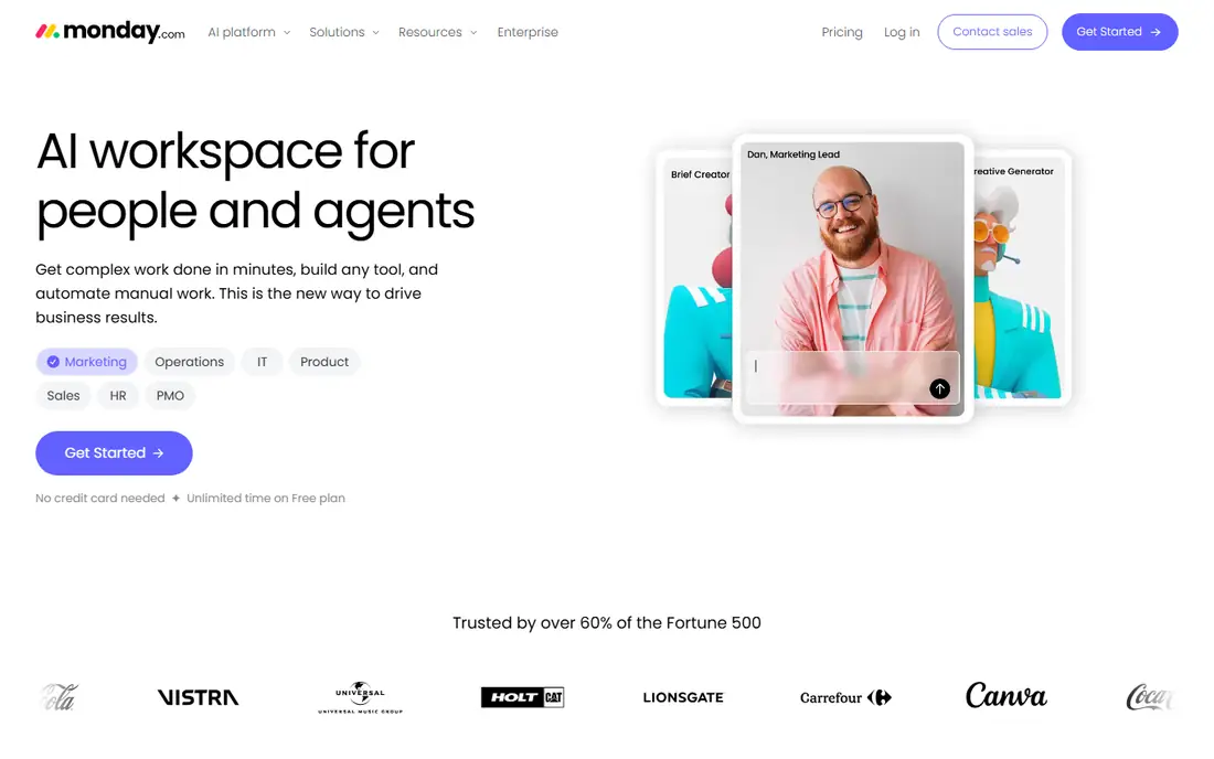monday.com homepage