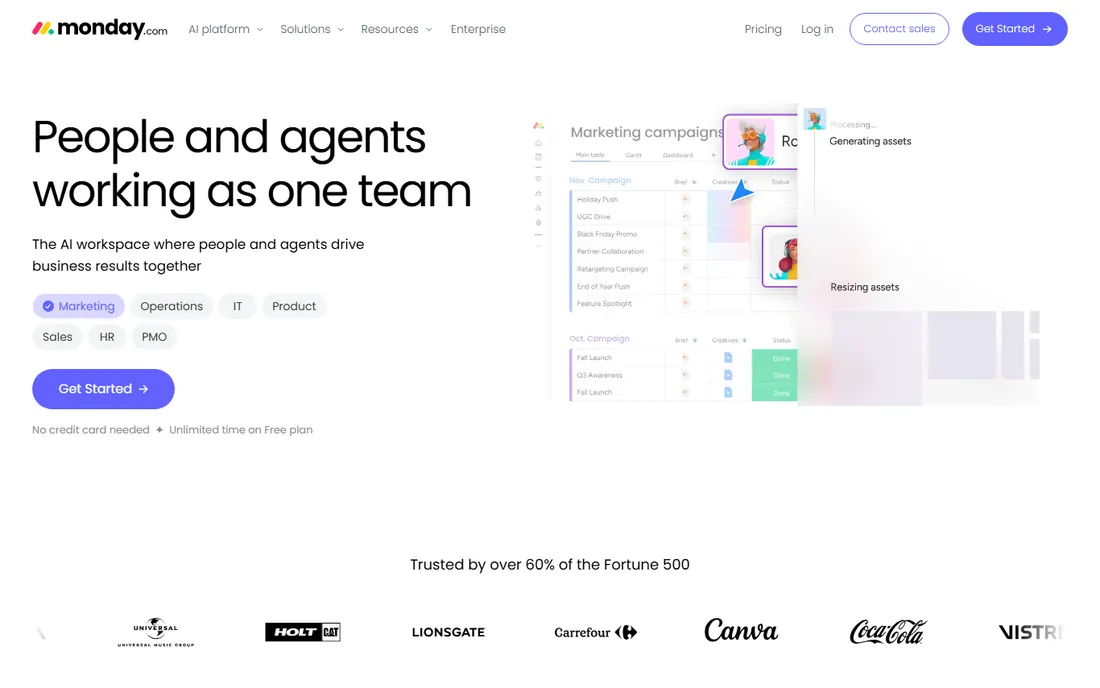 monday.com homepage