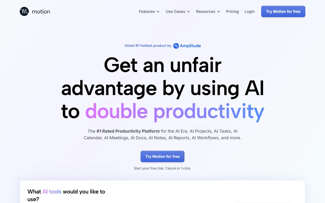 Motion homepage