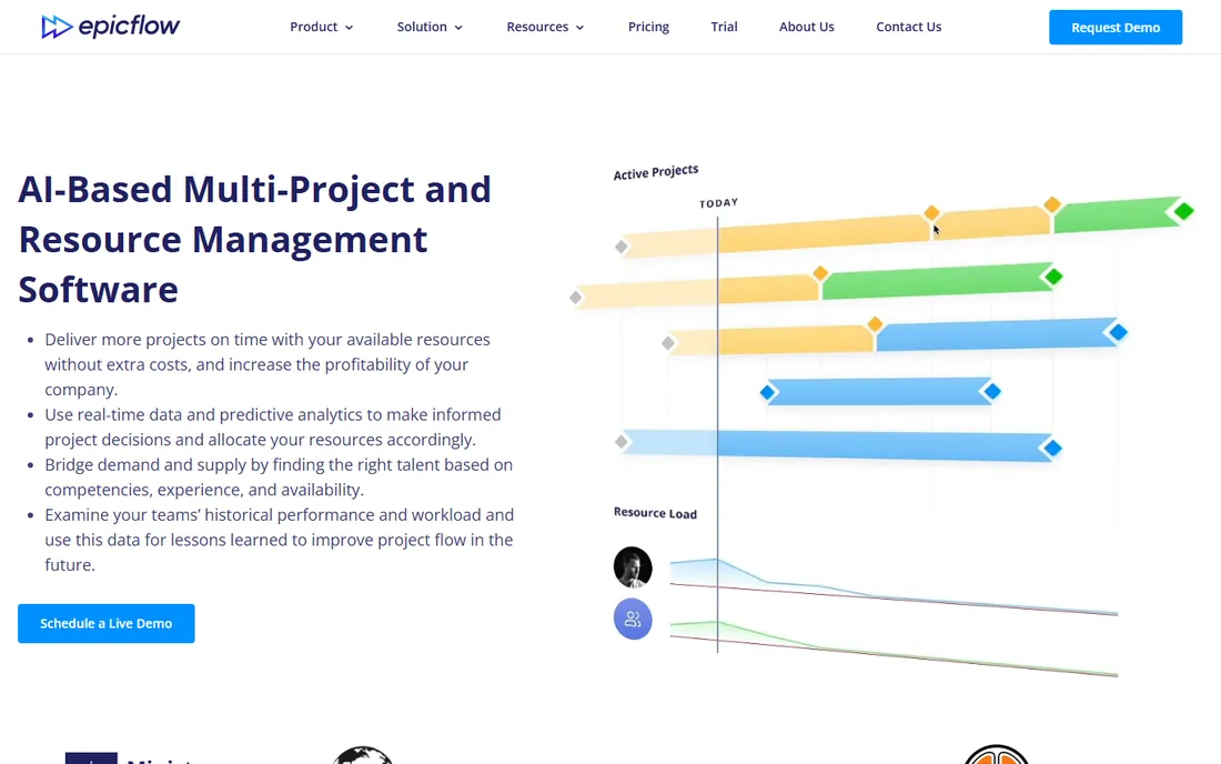 Epicflow homepage