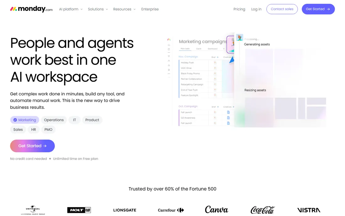 monday.com homepage
