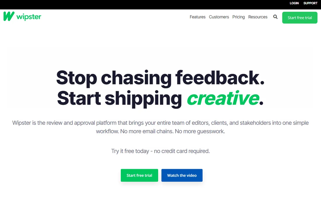 Wipster homepage