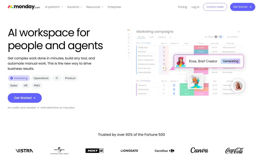 monday.com homepage