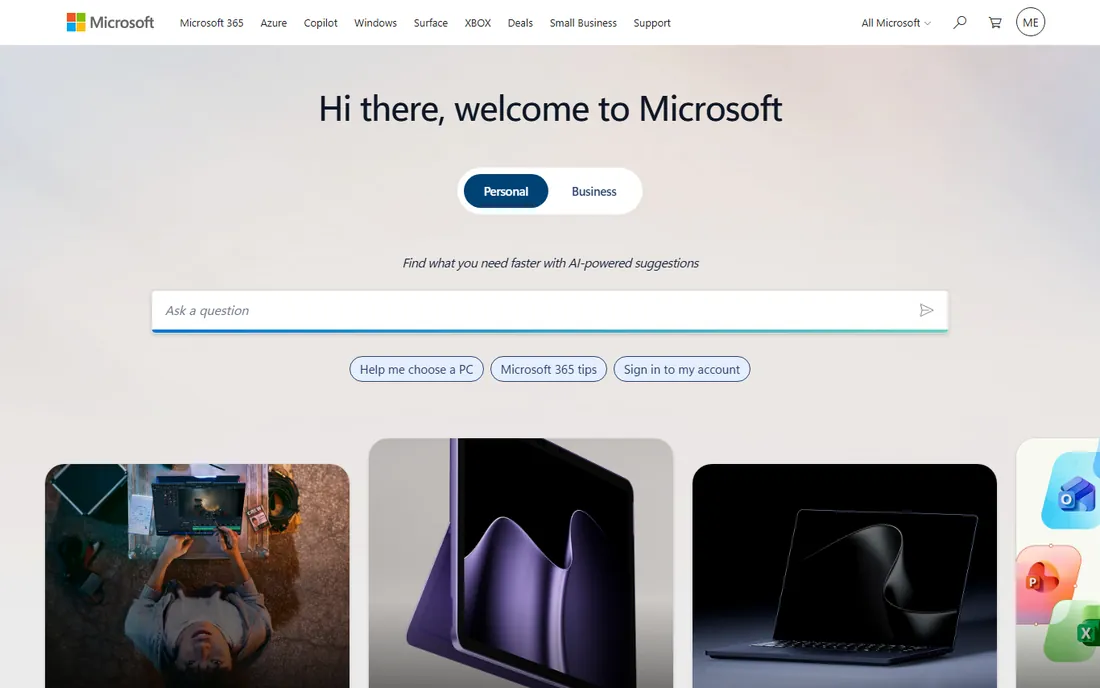 Microsoft Project homepage