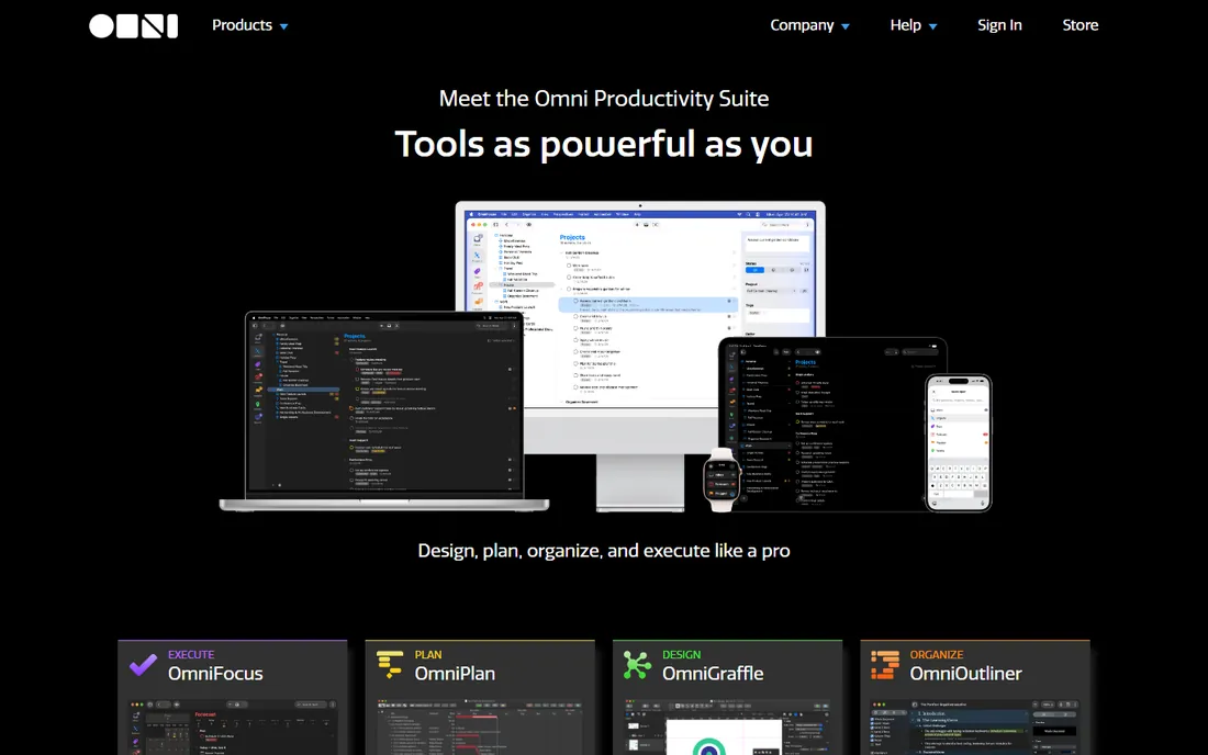 OmniPlan homepage