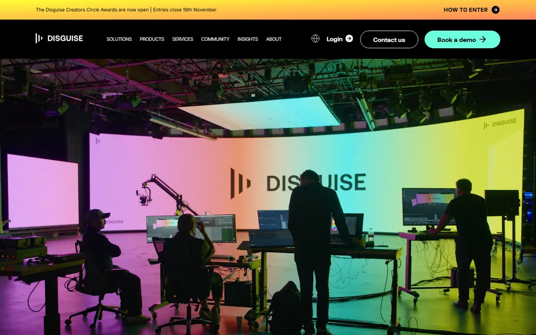 Disguise homepage