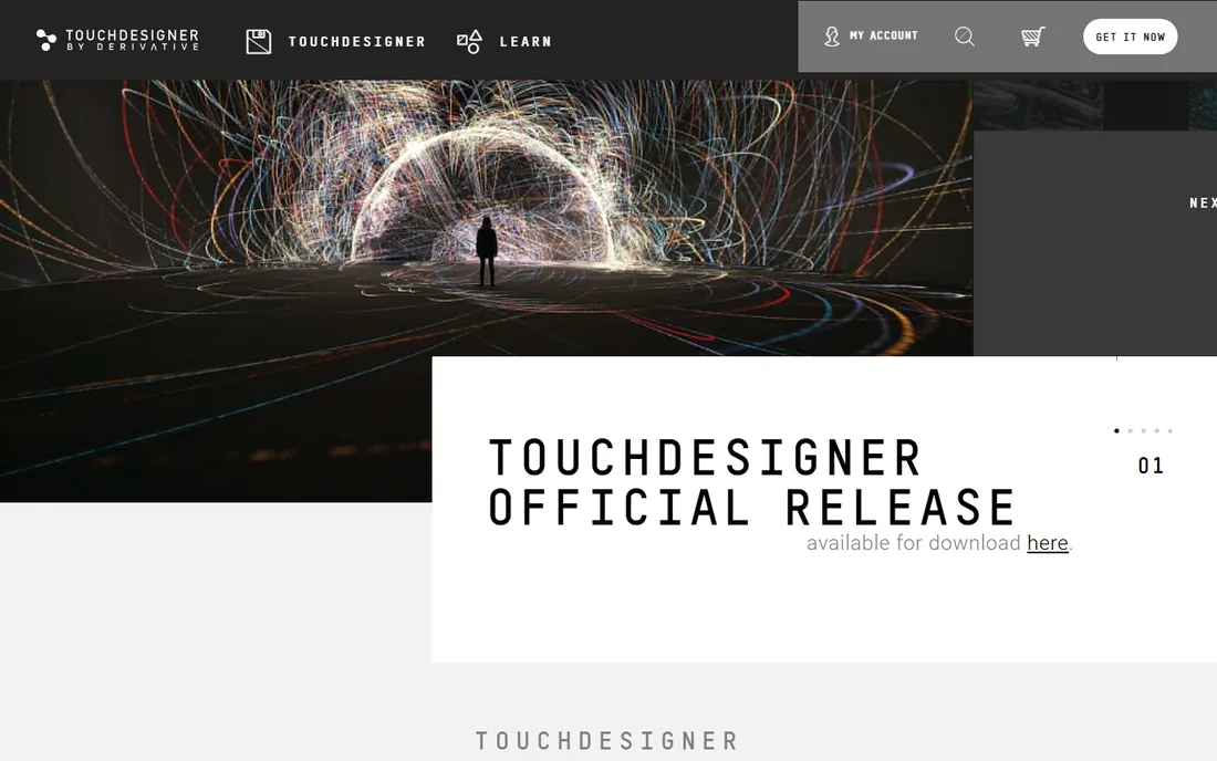 TouchDesigner homepage