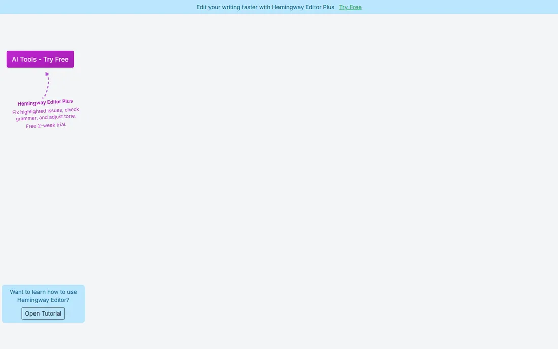 Hemingway Editor homepage