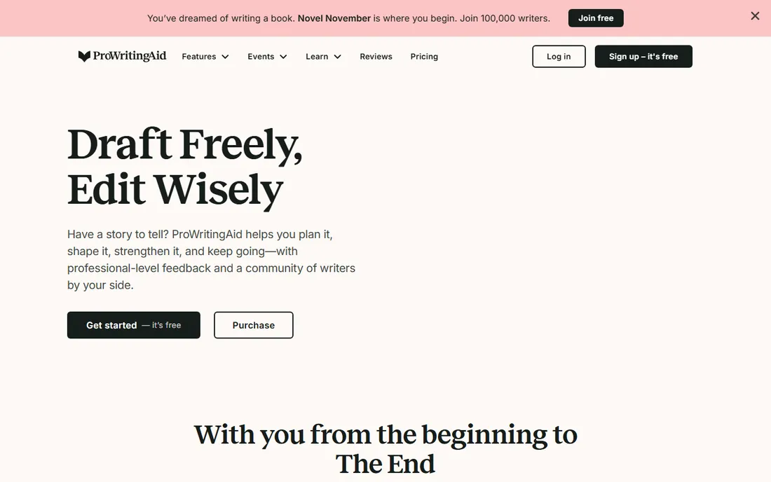 ProWritingAid homepage