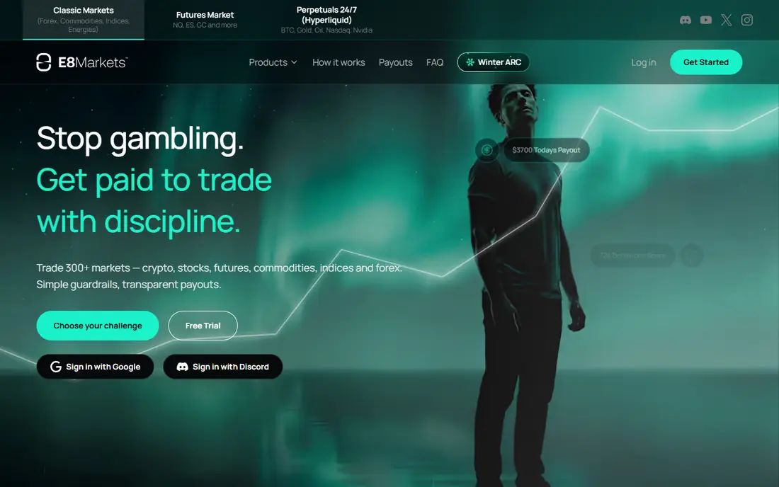 E8 Funding homepage