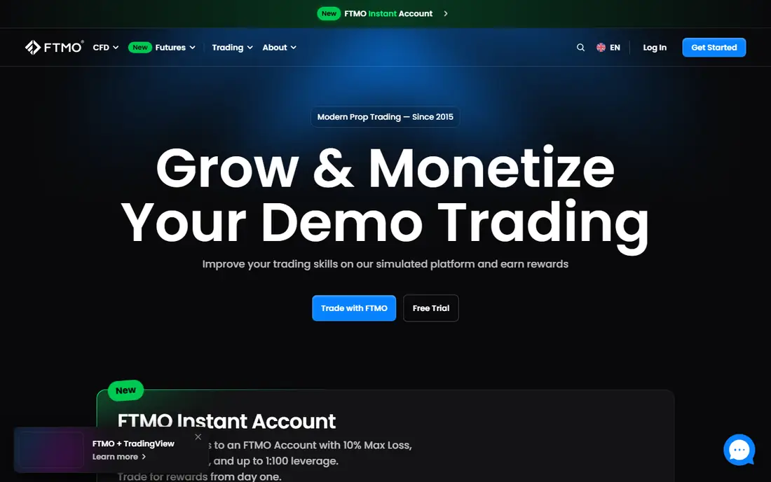 FTMO homepage
