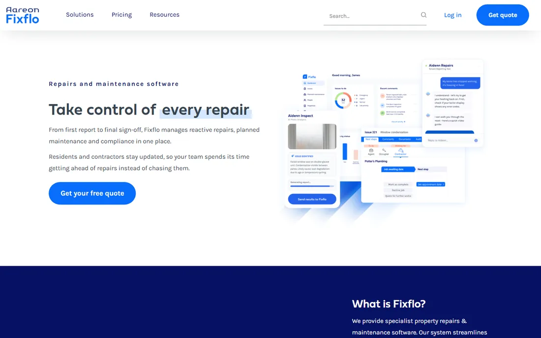 Fixflo homepage